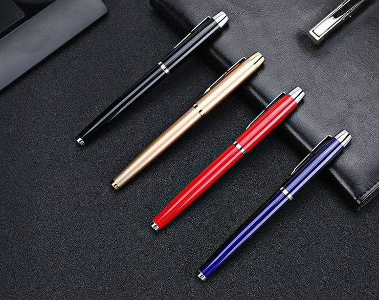 Metal pens in assorted colours